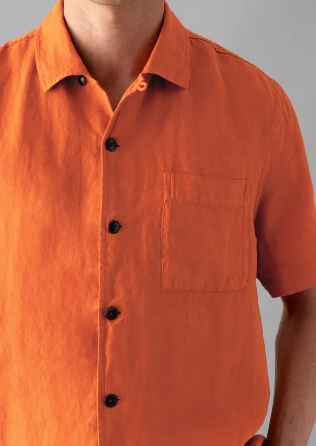 linen_short_sleeve_shirt_6.webp Linen | Shirts-TOAST Linen Short Sleeve Shirt Clementine