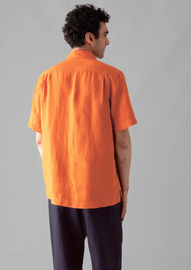 linen_short_sleeve_shirt_7.webp Linen | Shirts-TOAST Linen Short Sleeve Shirt Clementine