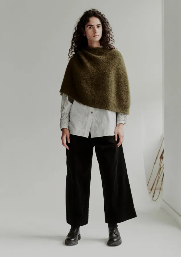 Hats, Scarves & Gloves | Knitwear-TOAST Lofty Alpaca Blend Knitted Poncho Olive