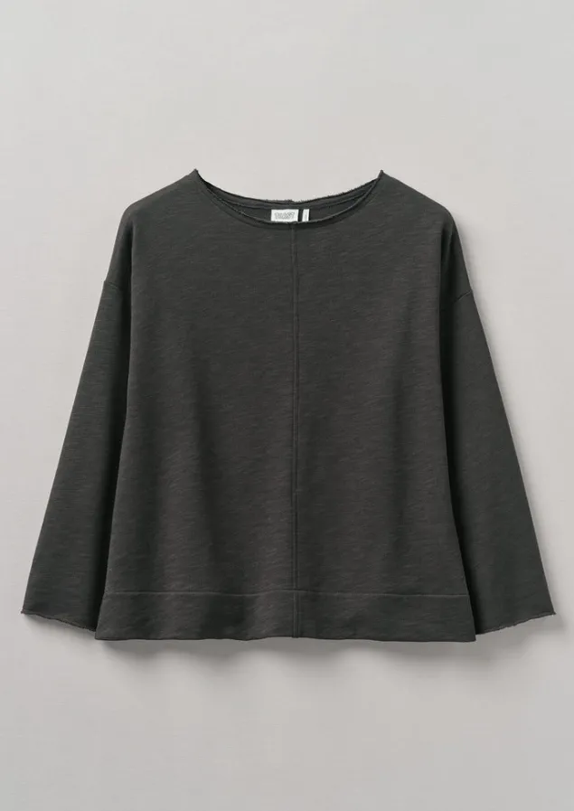 Loungewear | Tops & Tees-TOAST Loopback Jersey Sweater Charcoal