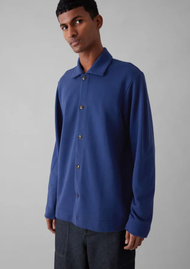 loopback_organic_cotton_jersey_shirt_2-1.webp Tops & Tees | Shirts-TOAST Loopback Organic Cotton Jersey Shirt WorkwearBlue