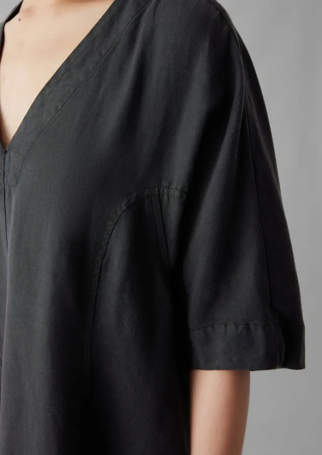 lyocell_linen_herringbone_panel_dress_2.webp Linen | Dresses-TOAST Lyocell Linen Herringbone Panel Dress Basalt