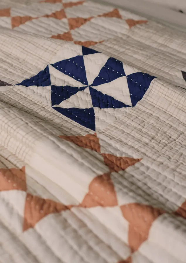 maia_patchwork_cotton_quilt_2-1.webp Textiles | Blankets & Throws-TOAST Maia Patchwork Cotton Quilt Ecru/Multi