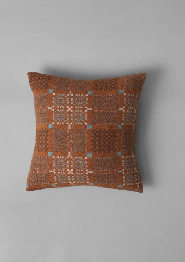 Textiles | Cushions & Covers-TOAST Melin Tregwynt Cushion Cover Rust/Topaz