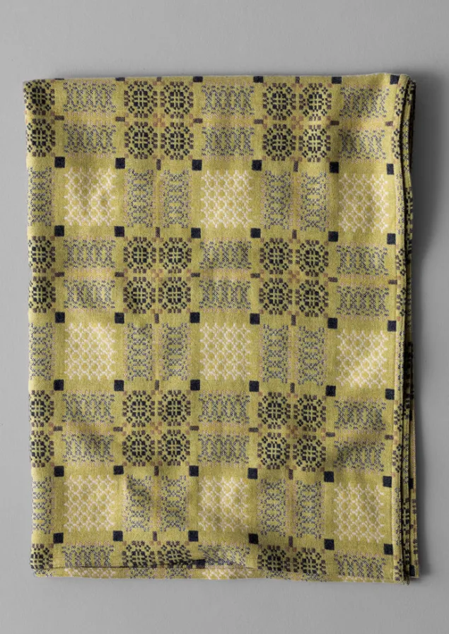 Textiles | Blankets & Throws-TOAST Melin Tregwynt Welsh Blanket Catkin/Charcoal