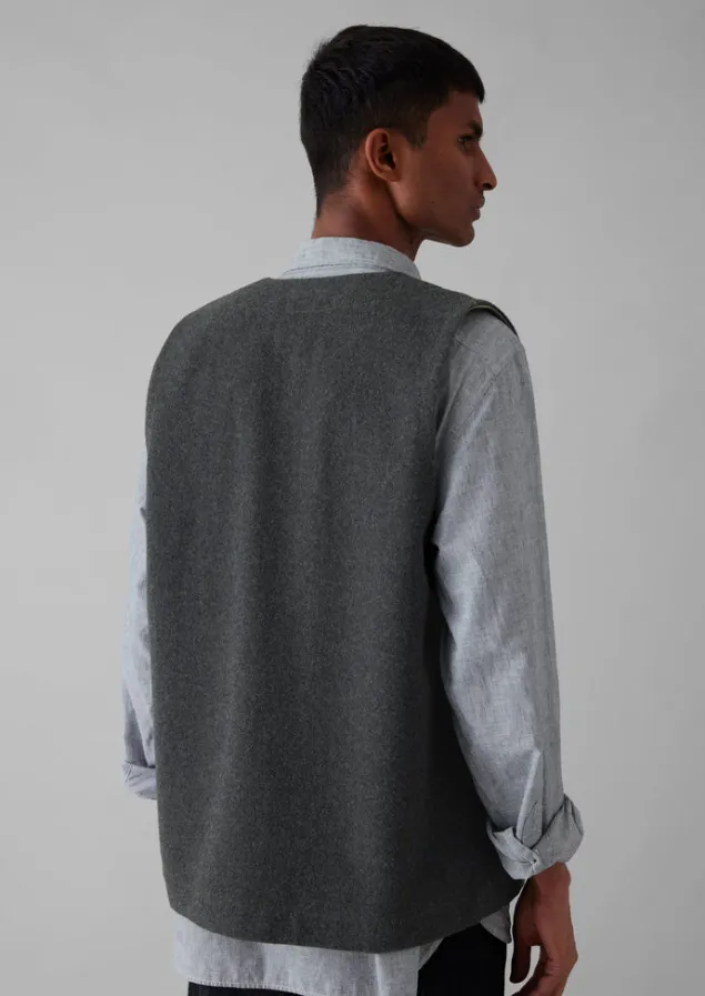 melton_wool_blend_gilet_11.webp Coats & Jackets | Knitwear-TOAST Melton Wool Blend Gilet Charcoal