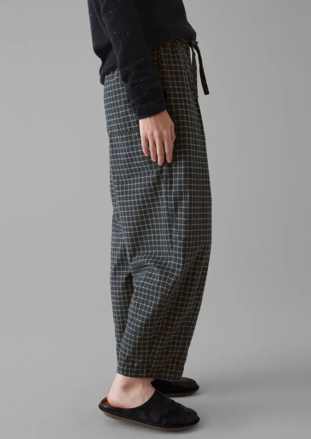 minako_graph_check_cotton_cashmere_trousers_3.webp Cashmere | Loungewear-TOAST Minako Graph Check Cotton Cashmere Trousers Slate