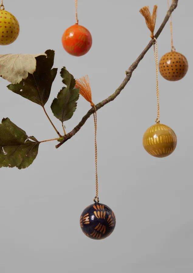 mini_hand_painted_bauble_set_4.webp Christmas Decorations-TOAST Mini Hand Painted Bauble Set Multi