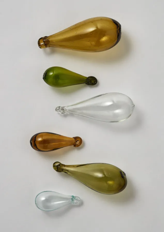 Glass | Christmas Decorations-TOAST Mixed Teardrop Glass Bauble Set Multi