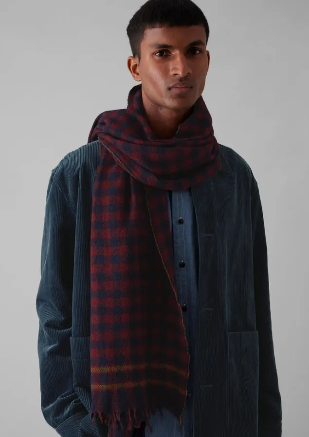 moismont_wool_scarf_2.webp Hats, Scarves & Gloves-TOAST Moismont Wool Scarf NavyBlue