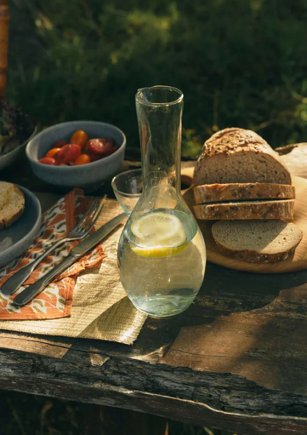 Glass | Kitchen-TOAST Moroccan Glass Carafe Clear
