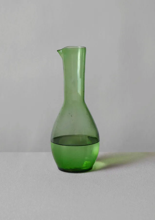 moroccan_glass_carafe_2-1.webp Glass | Tableware-TOAST Moroccan Glass Carafe Green