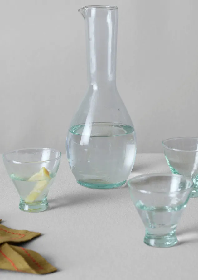 moroccan_glass_carafe_2-2.webp Glass | Kitchen-TOAST Moroccan Glass Carafe Clear