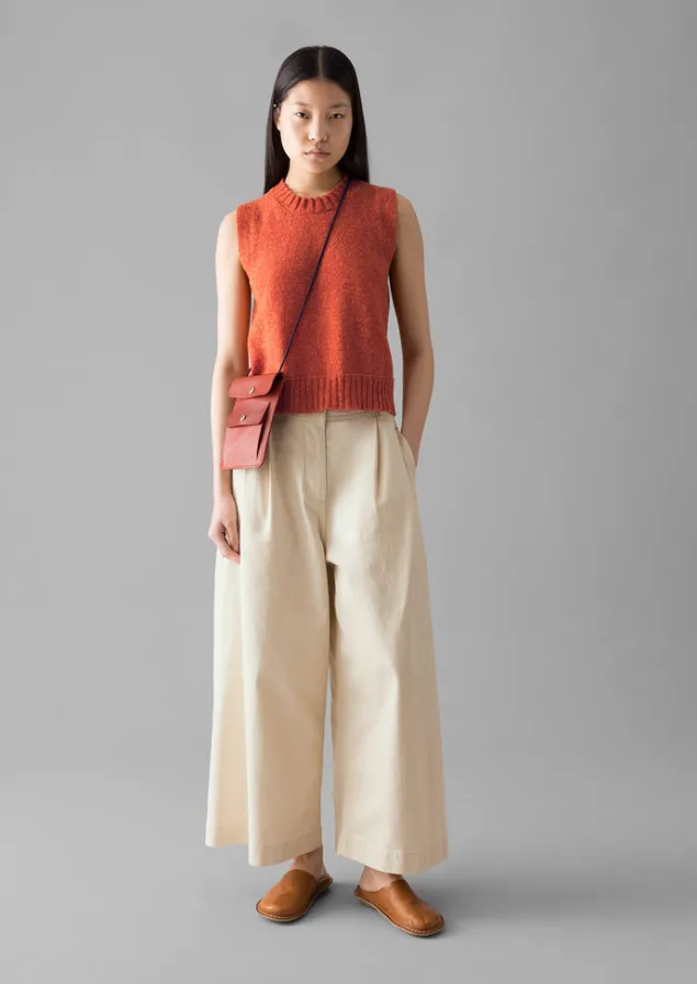 Knitwear-TOAST Neat Mouline Wool Tank AmberMarl