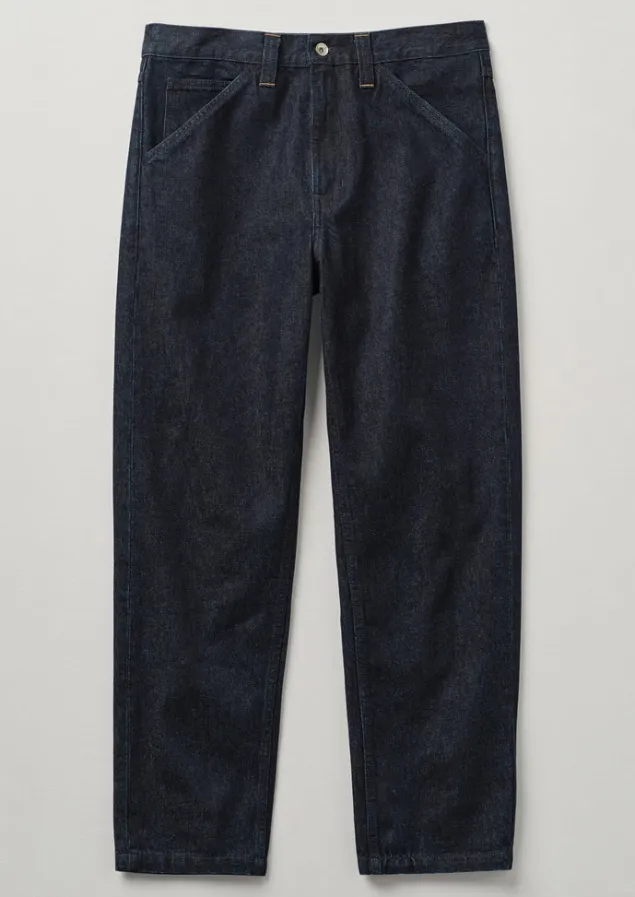 norv_organic_cotton_tapered_jeans_4.webp Denim | Workwear-TOAST Norv Organic Cotton Tapered Jeans DarkIndigo