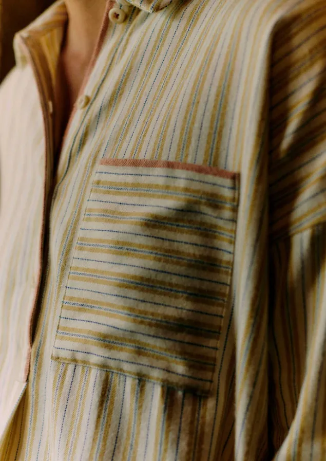 nova_stripe_flannel_pyjamas_3.webp Nightwear-TOAST Nova Stripe Flannel Pyjamas Ecru/Celery