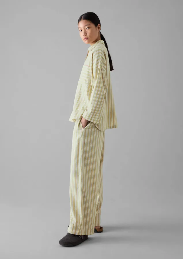 nova_stripe_flannel_pyjamas_4.webp Nightwear-TOAST Nova Stripe Flannel Pyjamas Ecru/Celery