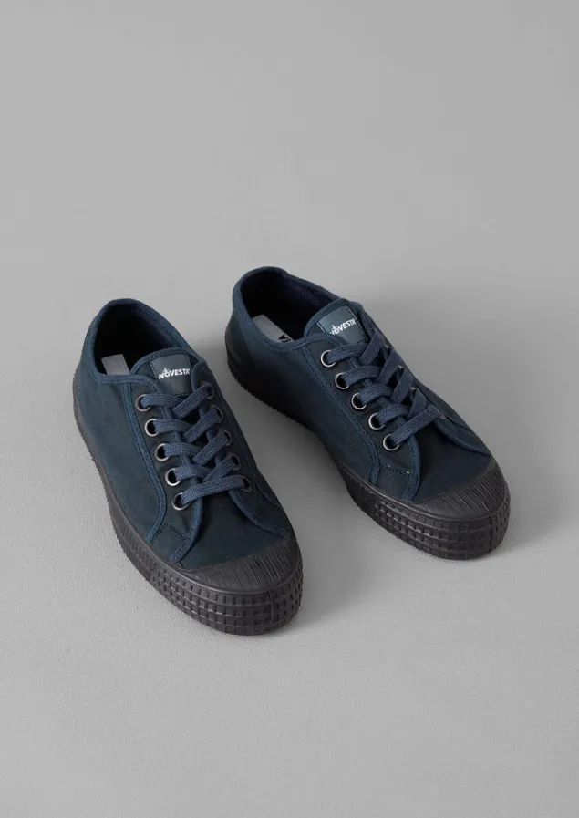 Trainers & Plimsolls-TOAST Novesta Star Master Waxed Cotton Plimsolls Navy