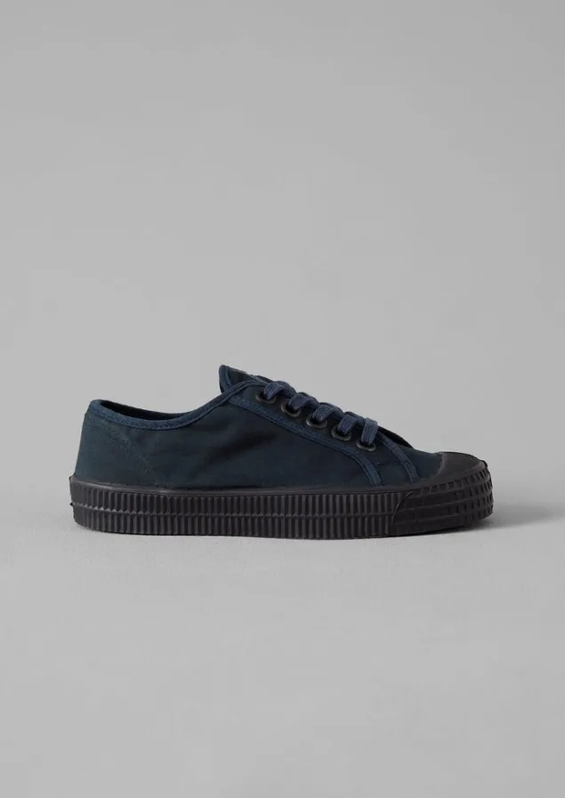 Trainers & Plimsolls-TOAST Novesta Star Master Waxed Cotton Plimsolls Navy