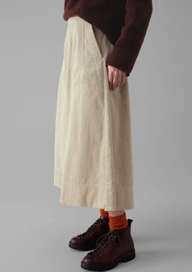 organic_cord_a_line_skirt_3.webp Cord | Workwear-TOAST Organic Cord A Line Skirt Moonstone