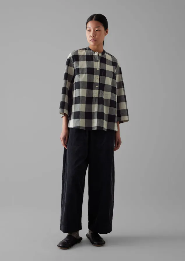 Cord | Loungewear-TOAST Organic Cord Barrel Leg Trousers Charcoal