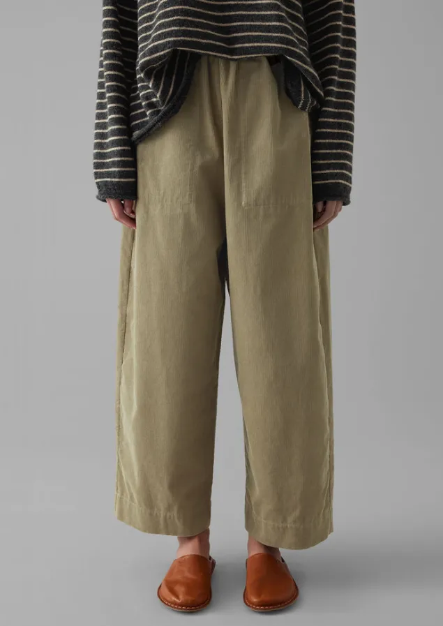 organic_cord_barrel_leg_trousers_2-1.webp Cord | Loungewear-TOAST Organic Cord Barrel Leg Trousers GreenStone