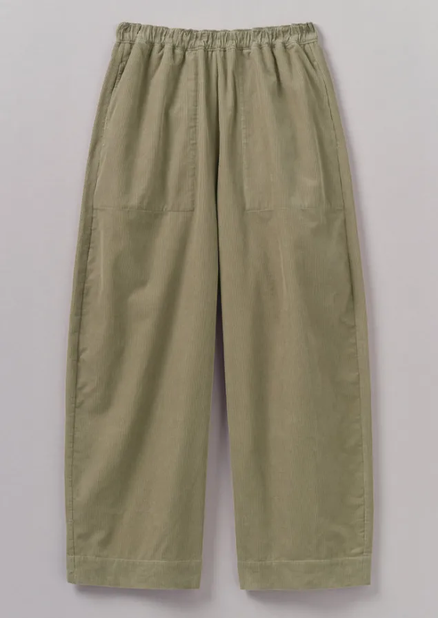 organic_cord_barrel_leg_trousers_8-1.webp Cord | Loungewear-TOAST Organic Cord Barrel Leg Trousers GreenStone