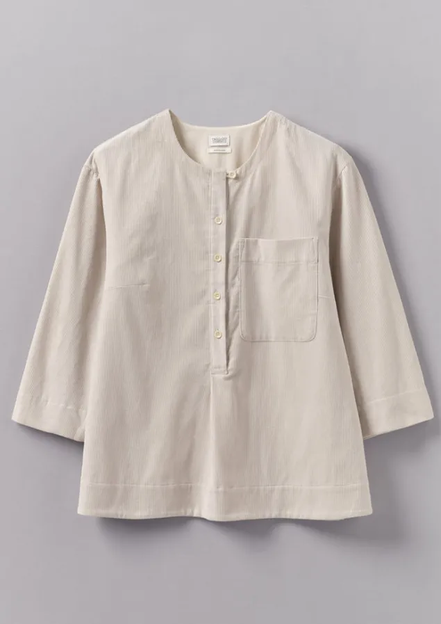 Cord | Loungewear-TOAST Organic Cord Patch Pocket Shirt Stone