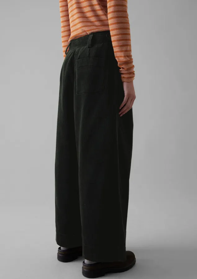 organic_cord_pleat_front_trousers_4.webp Cord | Trousers-TOAST Organic Cord Pleat Front Trousers BrownSlate