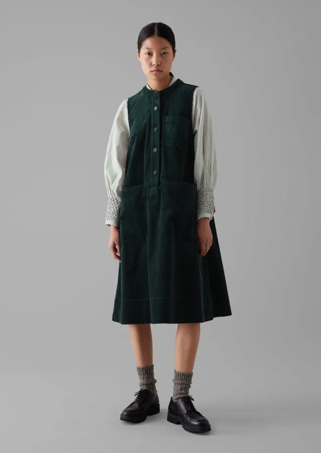 Cord | Dresses-TOAST Organic Cord Sleeveless Tunic Dress Oil