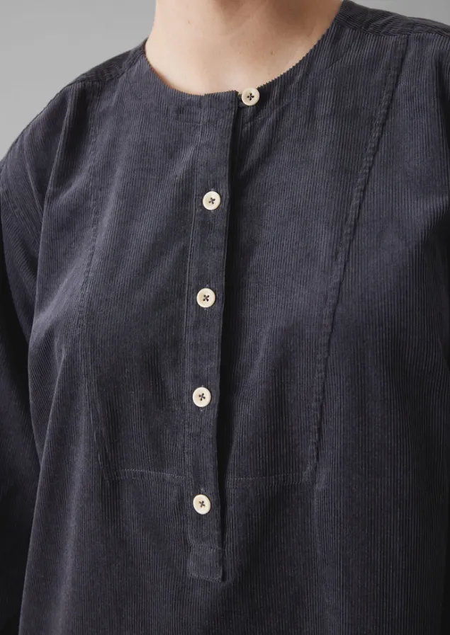 organic_cord_tunic_dress_10.webp Cord | Loungewear-TOAST Organic Cord Tunic Dress Charcoal