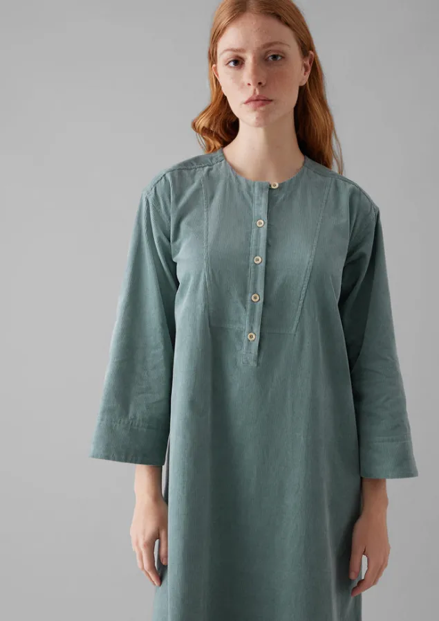 organic_cord_tunic_dress_8.webp Cord | Loungewear-TOAST Organic Cord Tunic Dress DustyBlue
