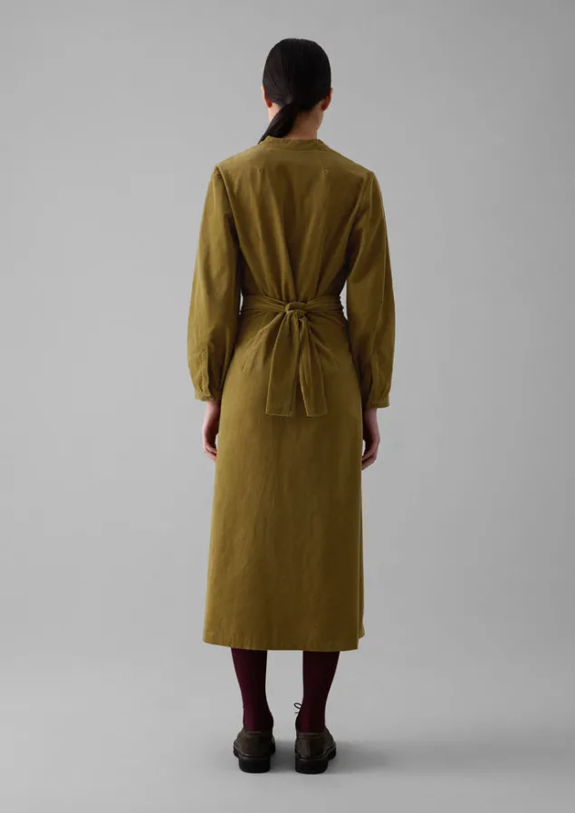 organic_needlecord_wrap_dress_9.webp Cord | Dresses-TOAST Organic Needlecord Wrap Dress GoldenSand
