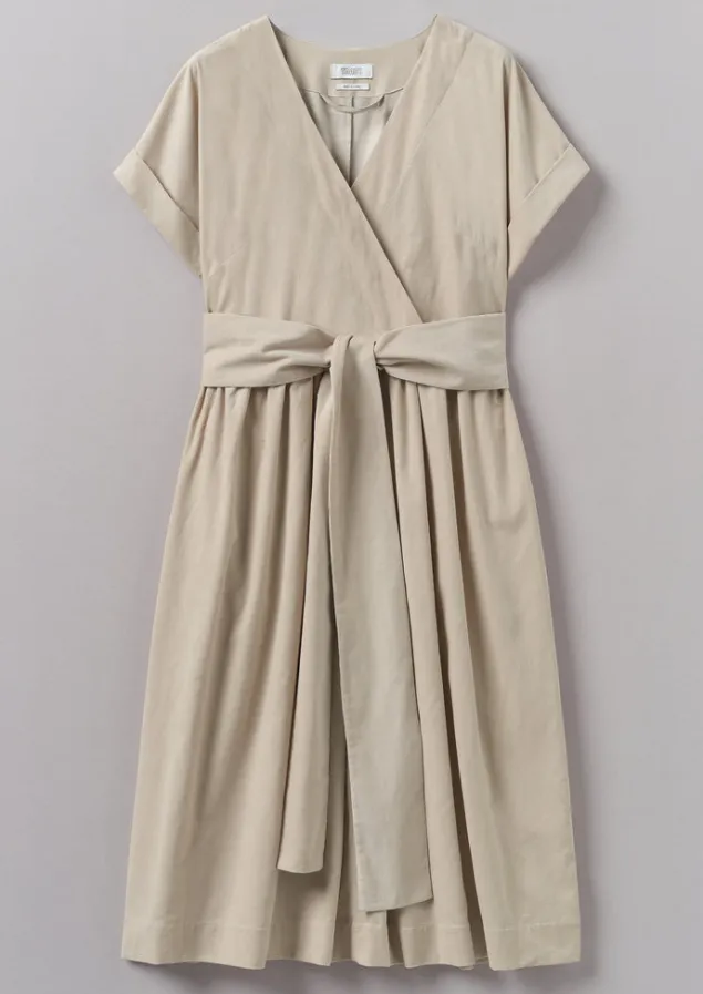 organic_needlecord_wrap_front_dress_5.webp Cord | Dresses-TOAST Organic Needlecord Wrap Front Dress Moonstone