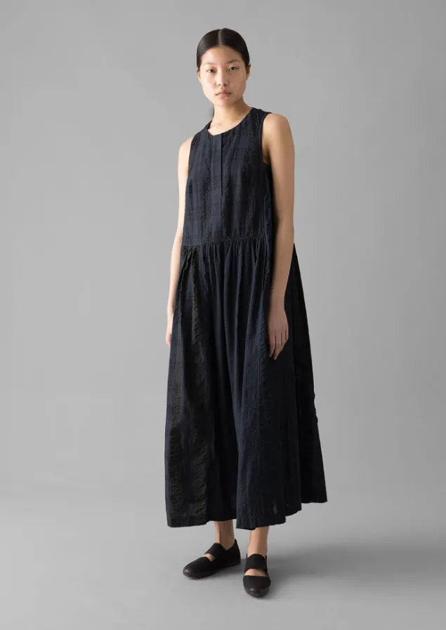 overdyed_check_seersucker_dress_7.webp Loungewear | Dresses-TOAST Overdyed Check Seersucker Dress Slate