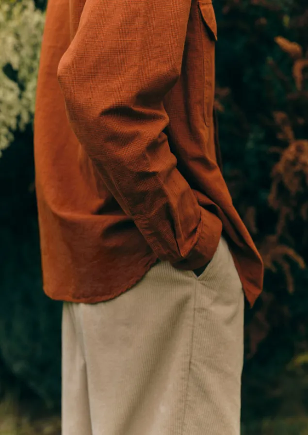 Workwear | Shirts-TOAST Overdyed Check Workwear Shirt MarsRed