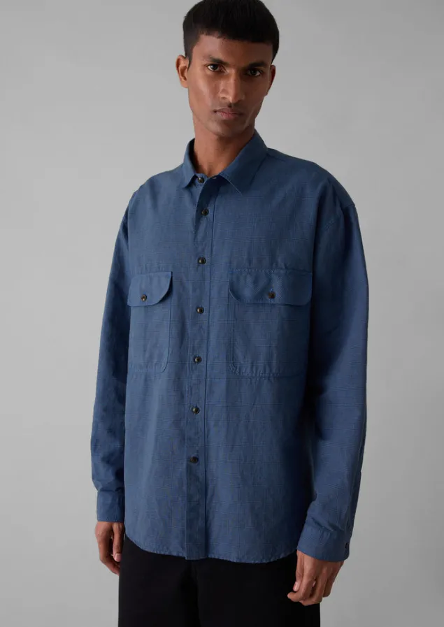 Workwear | Shirts-TOAST Overdyed Check Workwear Shirt NeptuneBlue