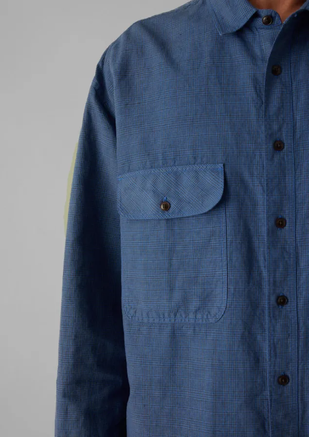 overdyed_check_workwear_shirt_7.webp Workwear | Shirts-TOAST Overdyed Check Workwear Shirt NeptuneBlue
