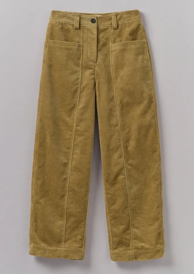 Cord | Workwear-TOAST Panelled Organic Cord Trousers GoldenSand
