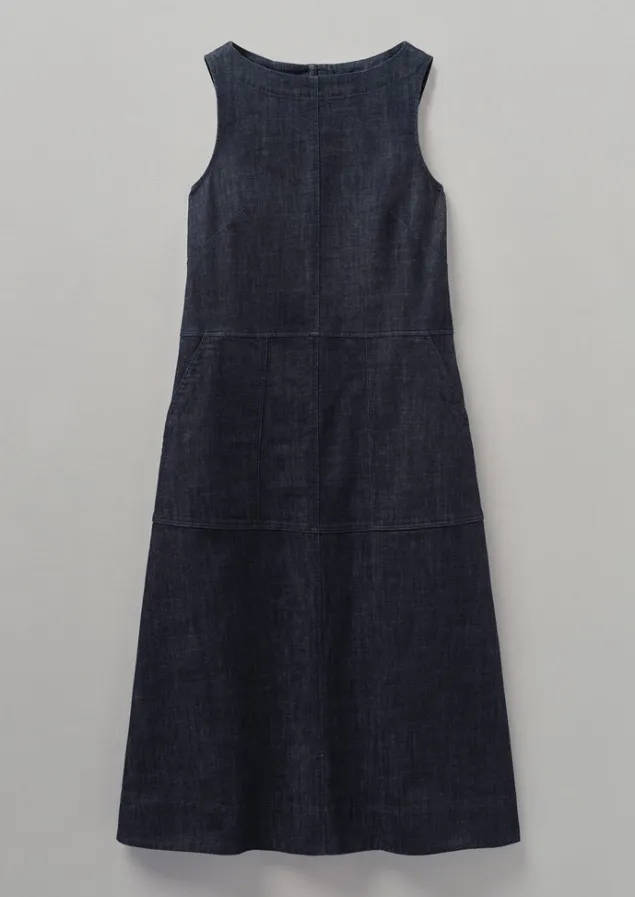 Denim | Workwear-TOAST Panelled Organic Denim Dress Indigo