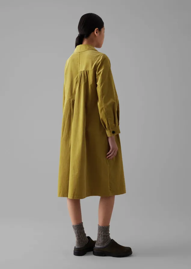 panelled_organic_needlecord_dress_4.webp Cord | Dresses-TOAST Panelled Organic Needlecord Dress GoldenOlive
