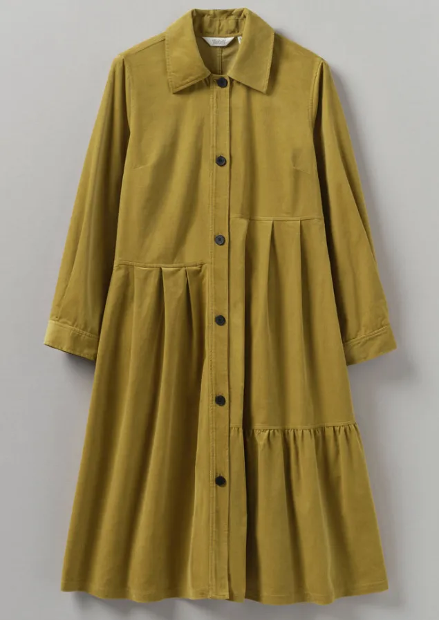 panelled_organic_needlecord_dress_6.webp Cord | Dresses-TOAST Panelled Organic Needlecord Dress GoldenOlive