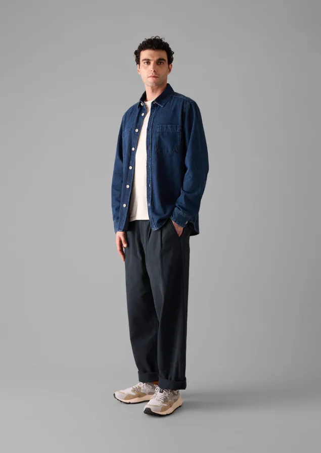 patch_pocket_denim_shirt_2.webp Denim | Workwear-TOAST Patch Pocket Denim Shirt Indigo
