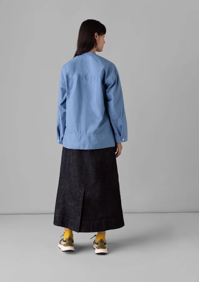 patch_pocket_organic_indigo_denim_skirt_3.webp Denim | Workwear-TOAST Patch Pocket Organic Denim Skirt Indigo