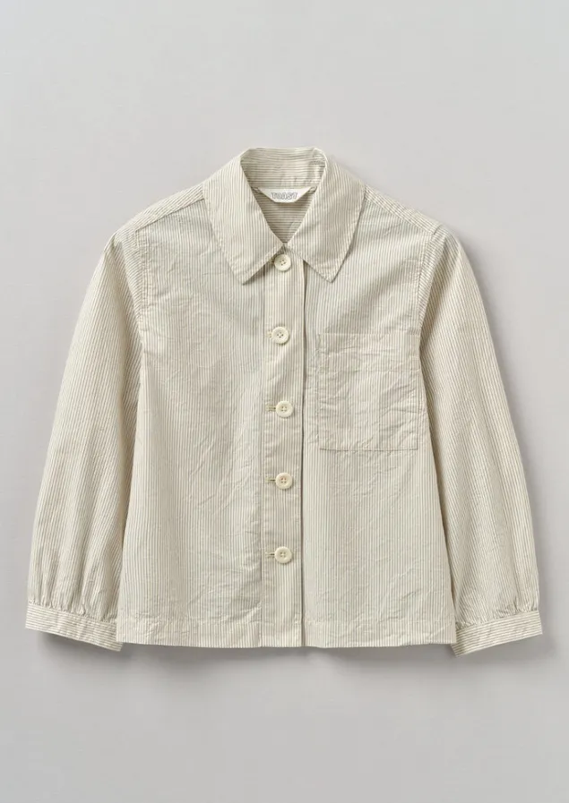 Shirts | Tops & Tees-TOAST Patch Pocket Stripe Organic Cotton Shirt SunwashedBlue