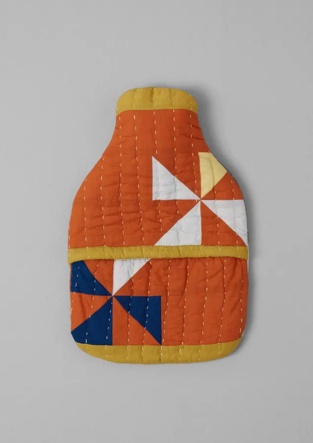 pinwheel_patchwork_hot_water_bottle_cover_2.webp Textiles | Hot Water Bottle Covers-TOAST Pinwheel Patchwork Hot Water Bottle Cover Spice