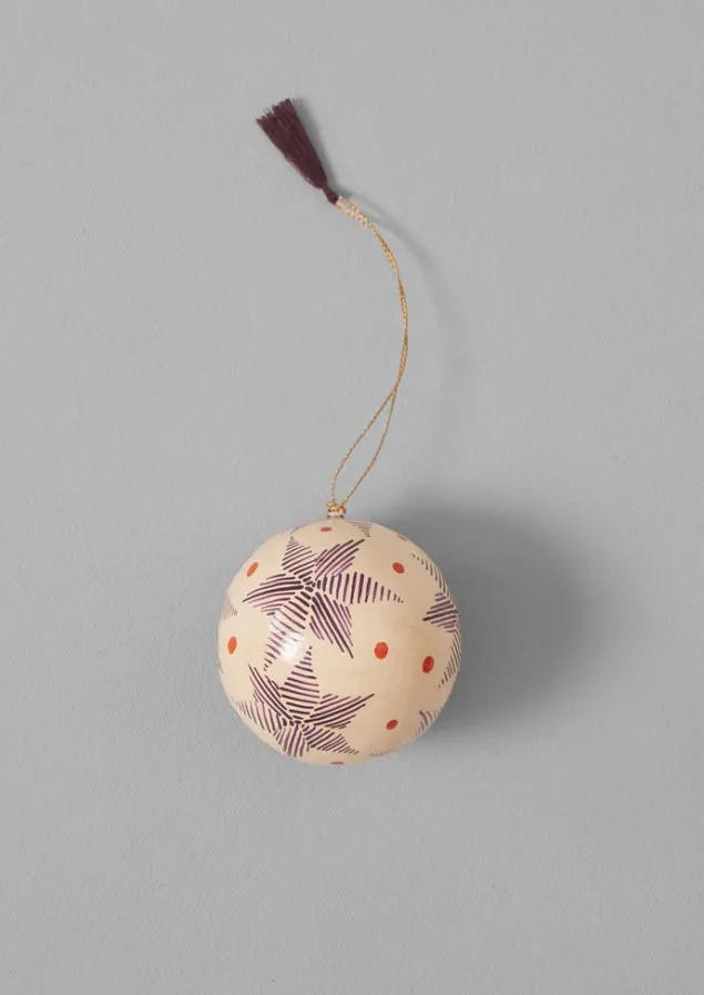 Christmas Decorations-TOAST Pointed Star Hand Painted Bauble Chalk