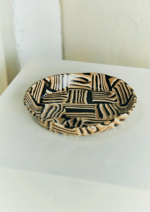 polly_liu_serving_dish_2-1.webp Decorative Pieces | Ceramics-TOAST Polly Liu Serving Dish BrownMulti