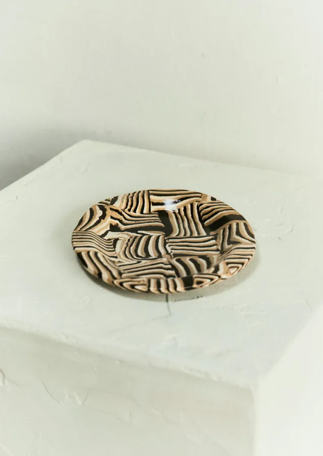 polly_liu_side_plate_2.webp Decorative Pieces | Ceramics-TOAST Polly Liu Side Plate BrownMulti
