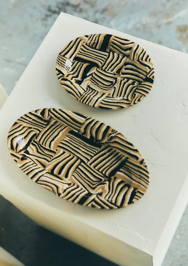 polly_liu_side_plate_3-1.webp Decorative Pieces | Ceramics-TOAST Polly Liu Side Plate BrownMulti